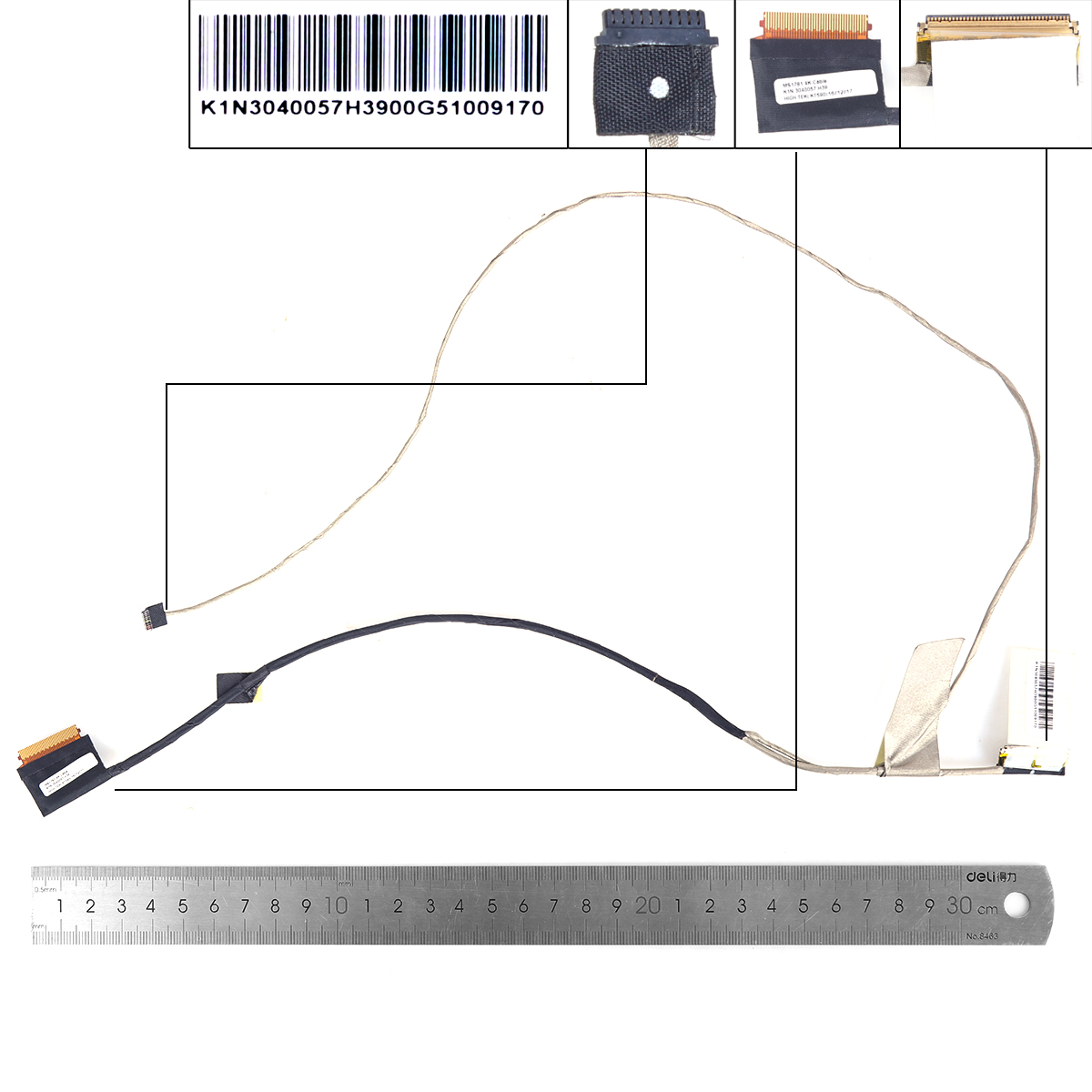Picture of New LCD Display Screen Cable Replacement  For MSI ms-1781 1782 1785 gt72 gt72s 40pin.